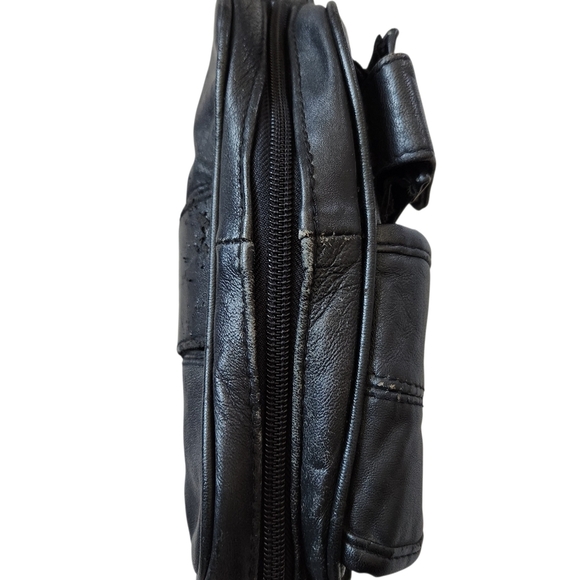 Vintage Y2K Harley Davidson Leather Biker Clip Hip Purse - Picture 3 of 10